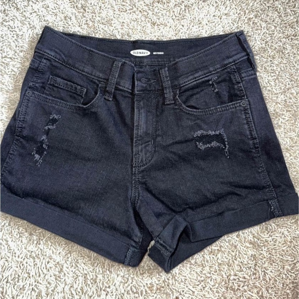 Old Navy Black Boyfriend Shorts Size 0